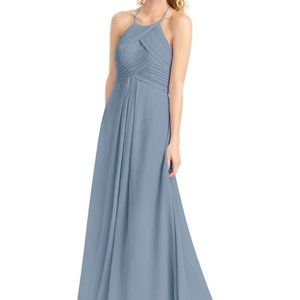 Azazie Ginger Dusty Blue Bridesmaid Dress